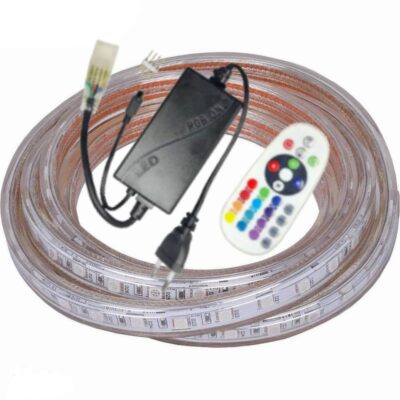 ریسه شلنگی rgb هفت رنگ 10 متری با کنترل