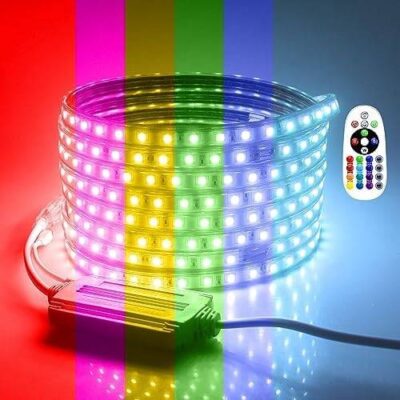 ریسه شلنگی هفت رنگ RGB مدل 5050 نور مخفی