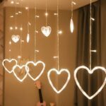 ریسه پرده ای قلبی بزرگ 3 متری آفتابی