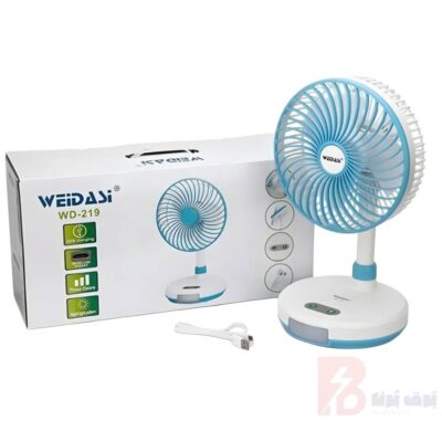 پنکه شارژی رومیزی ویداسی مدل Weidasi-WD-219