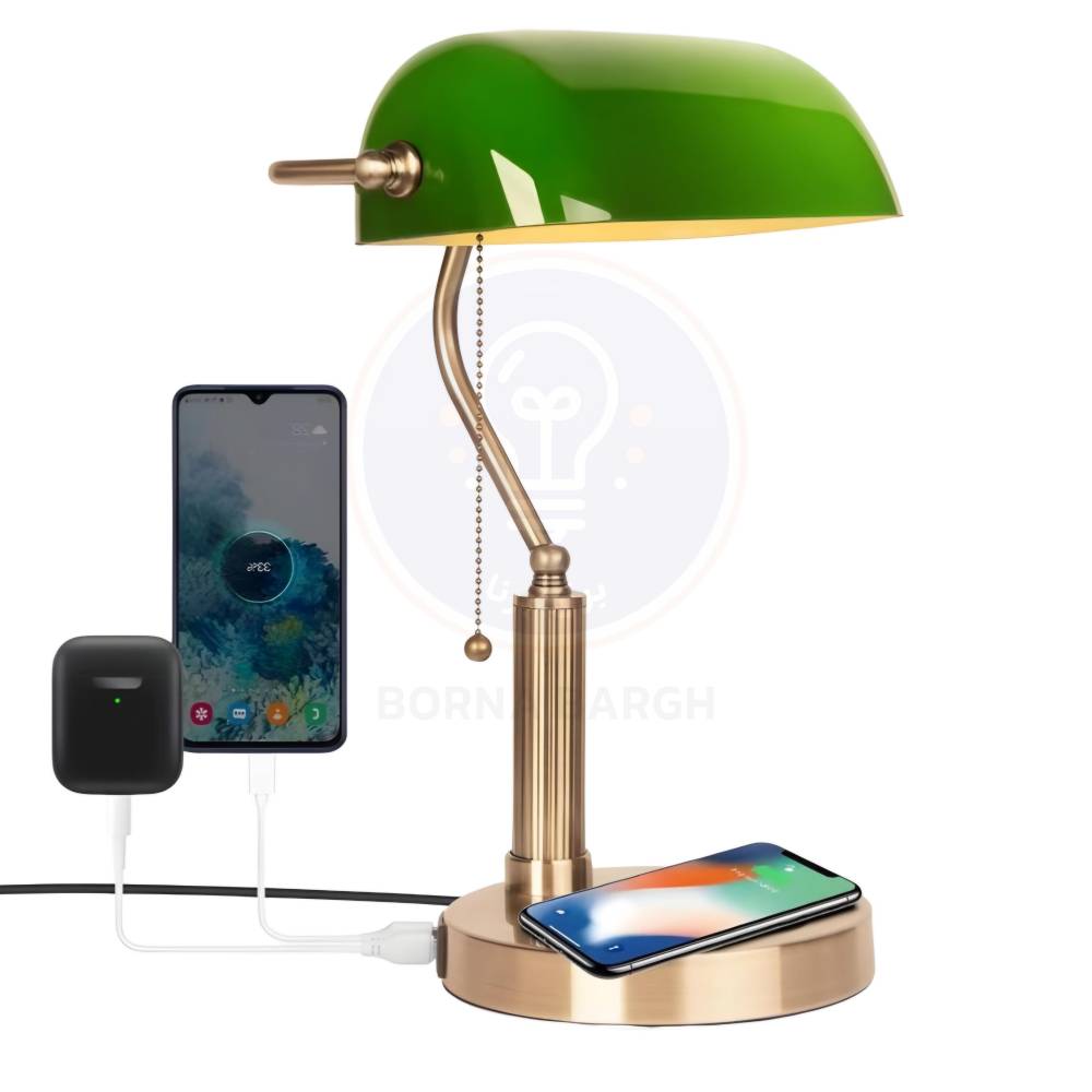 چراغ مطالعه بنکر سبز وایرلس دار چراغ مطالعه بنکر سبز وایرلس دار