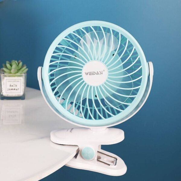 پنکه شارژی گیره دار ویداسی WD-225 قابلیت گردش به هر جهت