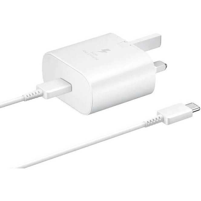 شارژر سامسونگ 25 وات سه پین با کابل اصلی شارژر سامسونگ 25 وات سه پین با کابل اصلی