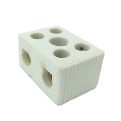 ترمینال چینی دو خانه سرامیکی 16 آمپر