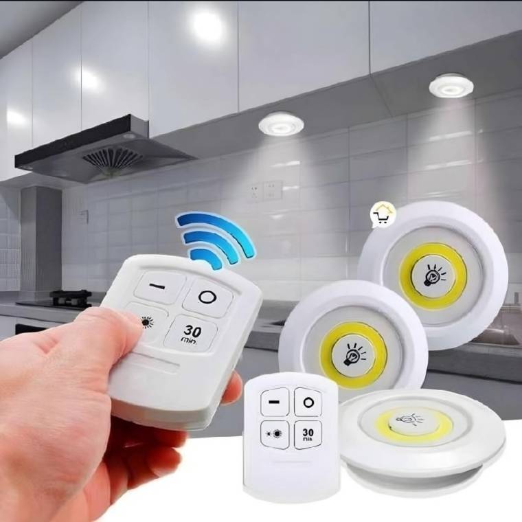 چراغ زیر کابینتی چسبی ریموت دار چراغ زیر کابینتی چسبی ریموت دار