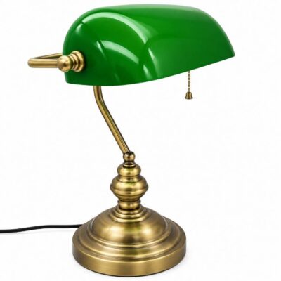 چراغ مطالعه بنکر کلاسیک سبز و مشکی و سفید وارداتی